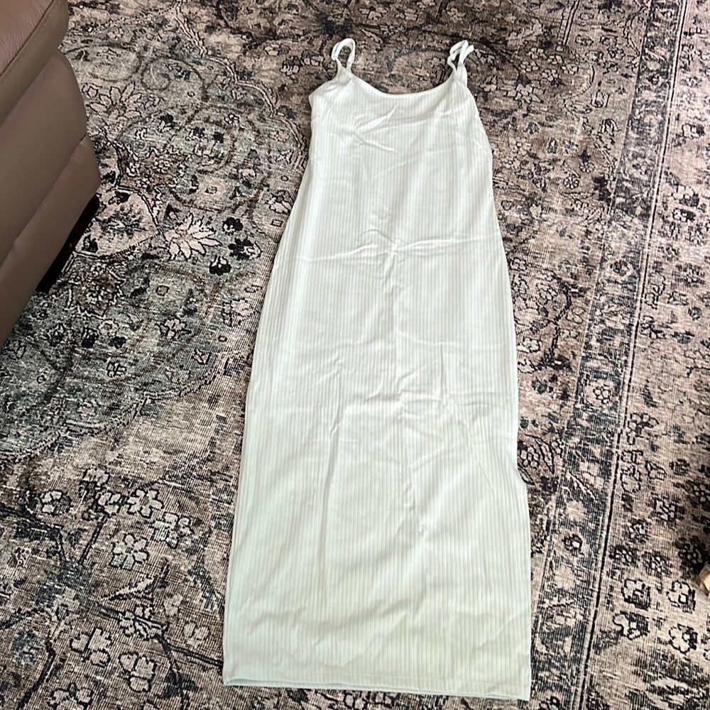 Maxi sea foam green dress